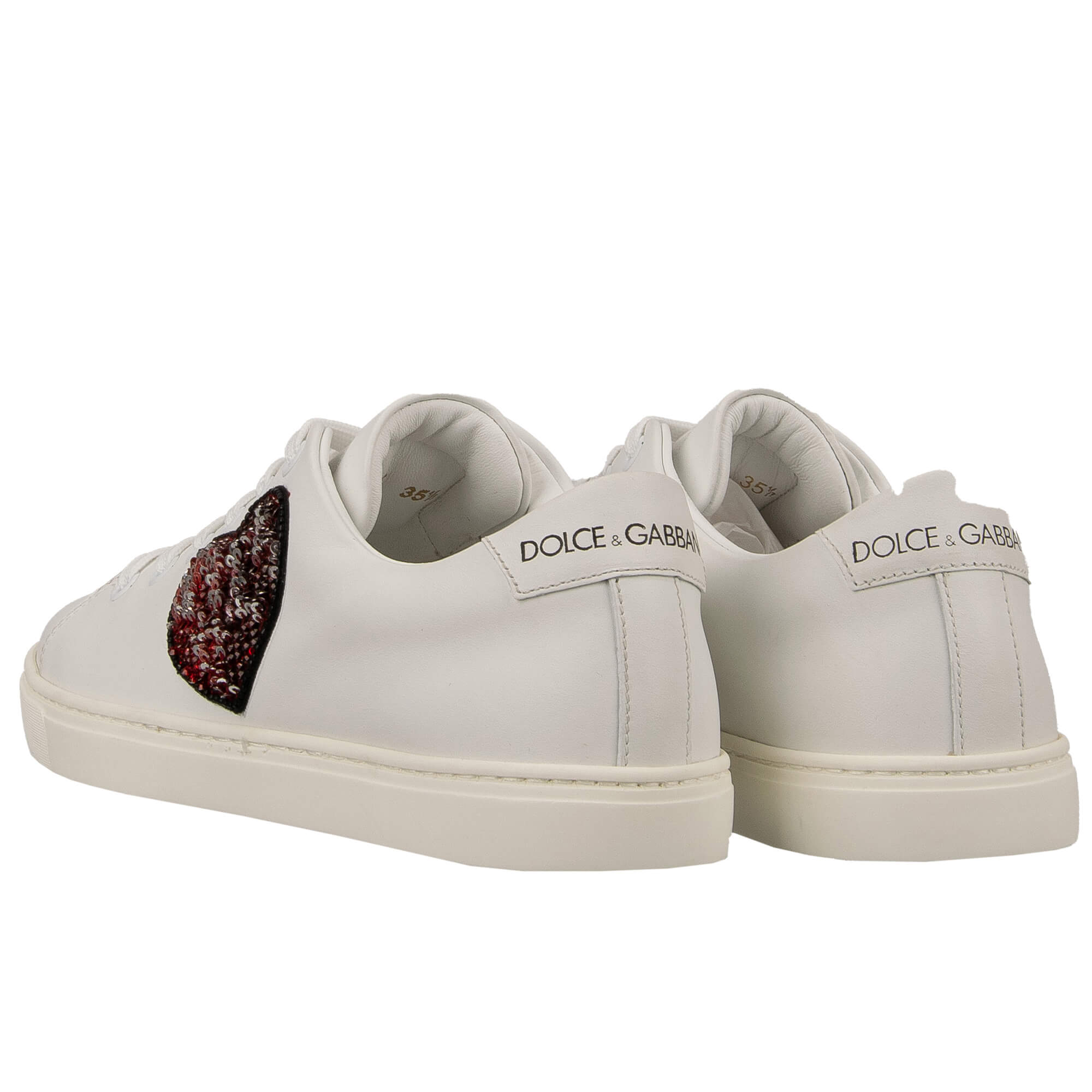 Crystal Heart Love Patch Sneaker LONDON White