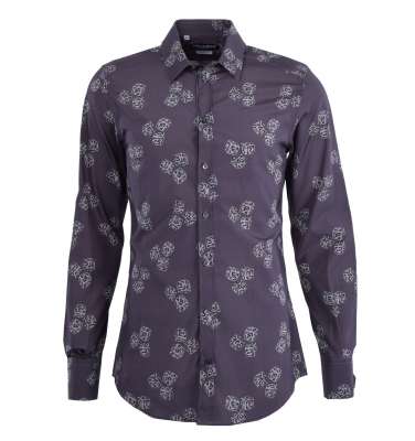 GOLD Dices Printed Shirt Brown