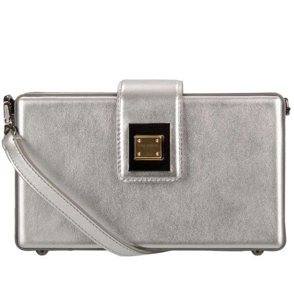 Unisex Clutch / Schultertasche DOLCE BOX aus seidigem Nappa Leder mit abnehmbaren Schulterriemen und Drehverschluss mit Logo von DOLCE & GABBANA