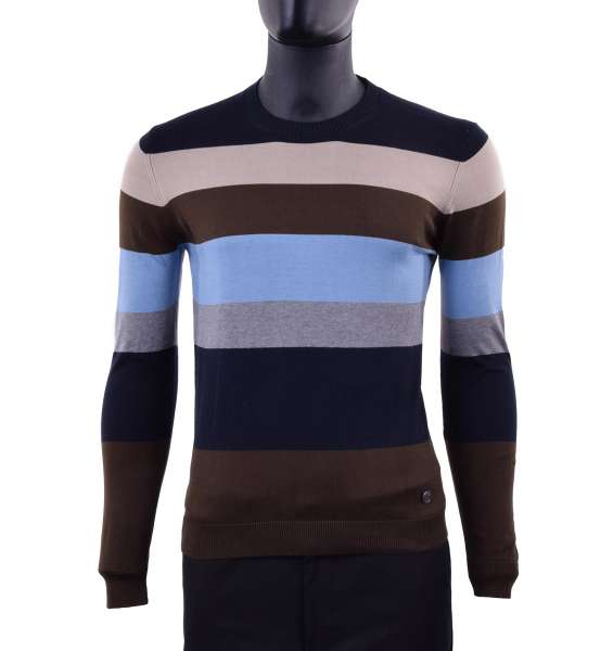 Striped Cotton Sweater by MOSCHINO