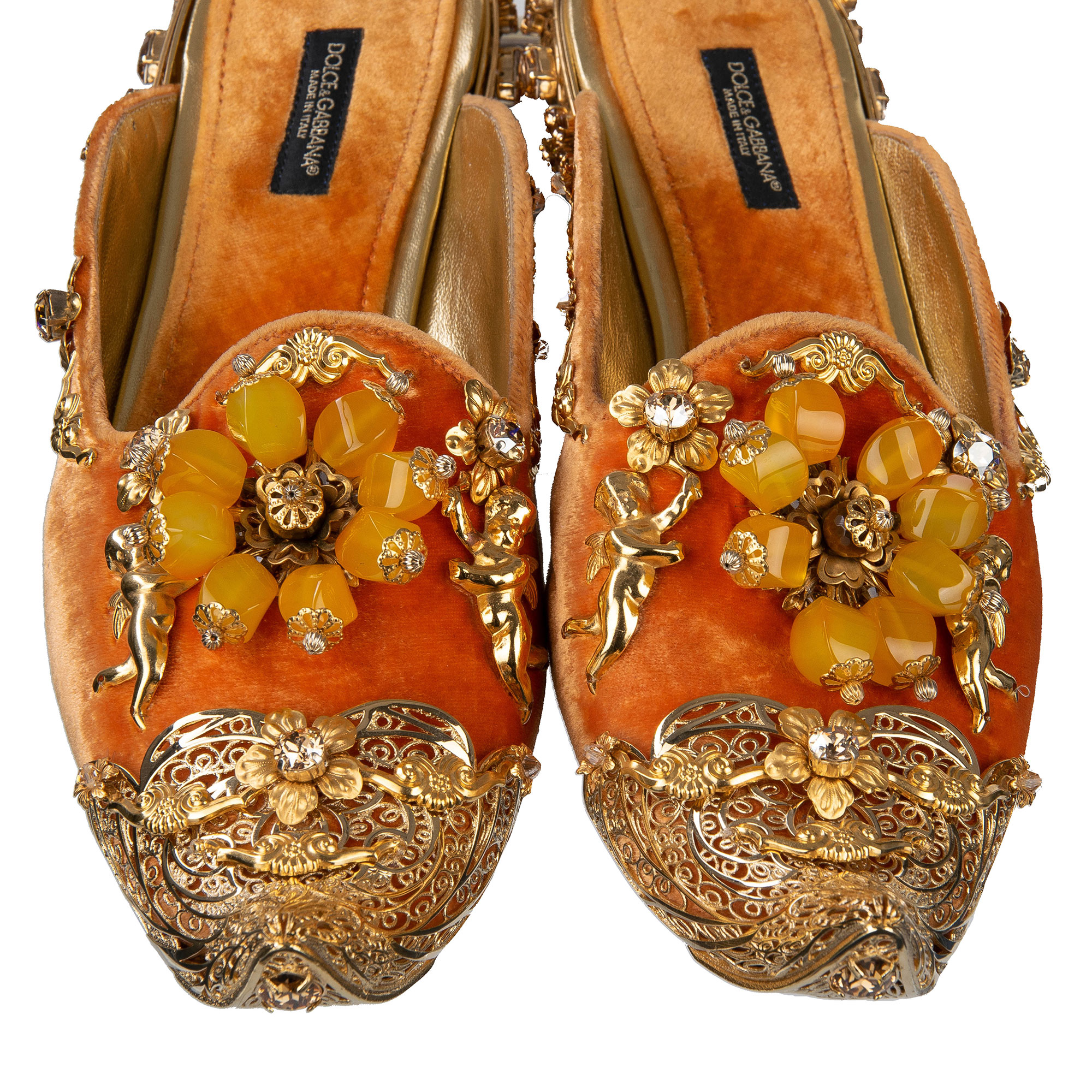 Dolce /& Gabbana Womens Velvet Slippers