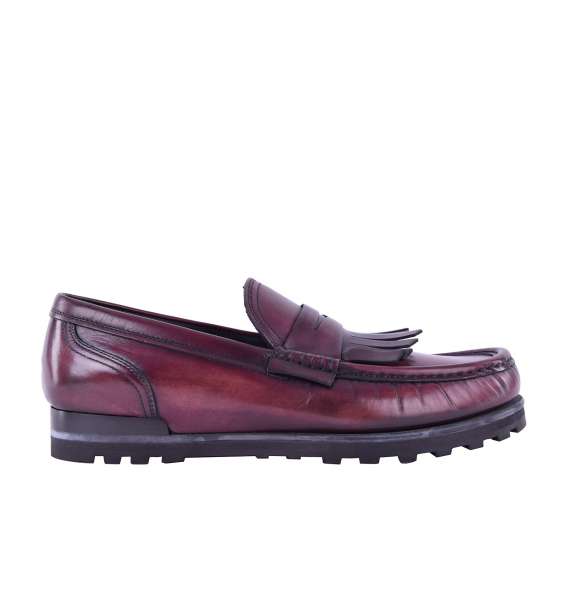 Formal calfskin moccasins GENOVA with stable rubber sole by DOLCE & GABBANA Black Label