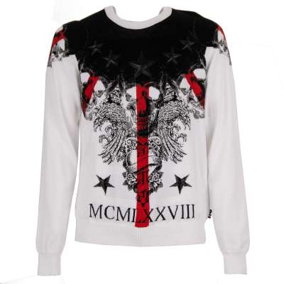 Baumwolle Pullover SUCCESSFULL mit Skull Print und Sternen Schwarz L Baumwolle Pullover SUCCESSFULL mit Skull Print und Sternen Schwarz L