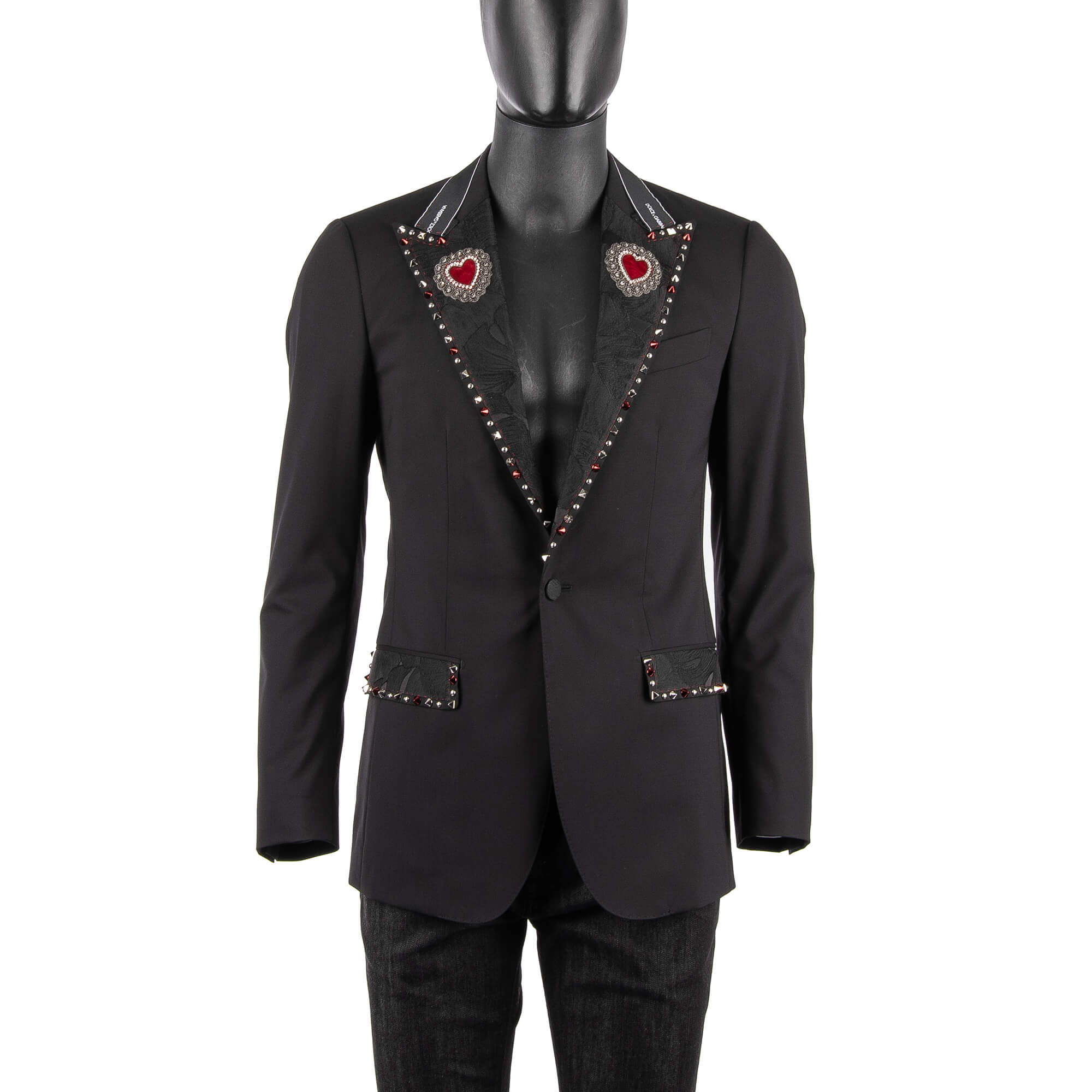 Dolce & Gabbana Tuxedo Blazer TAORMINA with Logo, Studs and