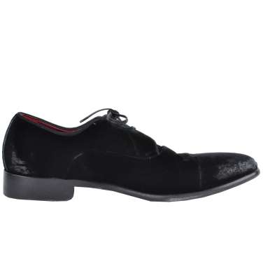 RUNWAY Baroque Velvet Shoes Black
