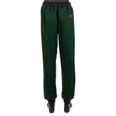 DG Logo Plate Nylon Cotton Jogging Pants Green Gray