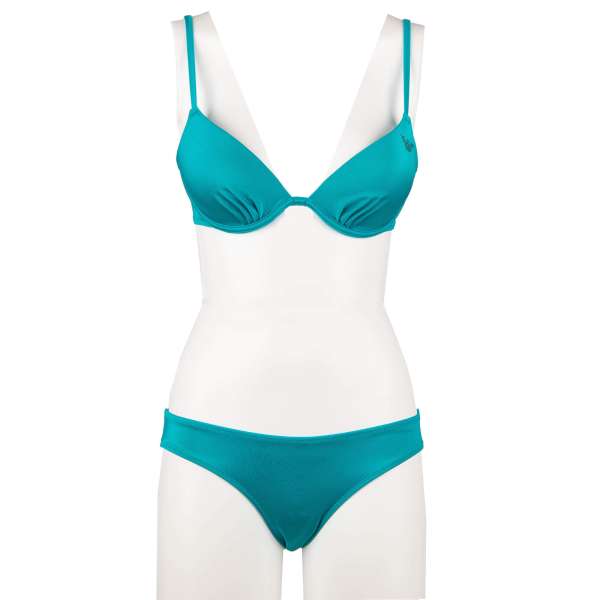 Gefütterter Bikini bestehend aus Triangel Push-Up BH mit Logo und einem Slip mit Logo von EMPORIO ARMANI Swimwear