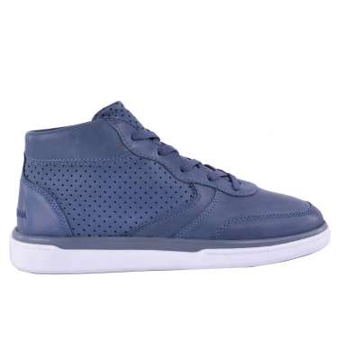 Perforated High-Top Sneakers Blue