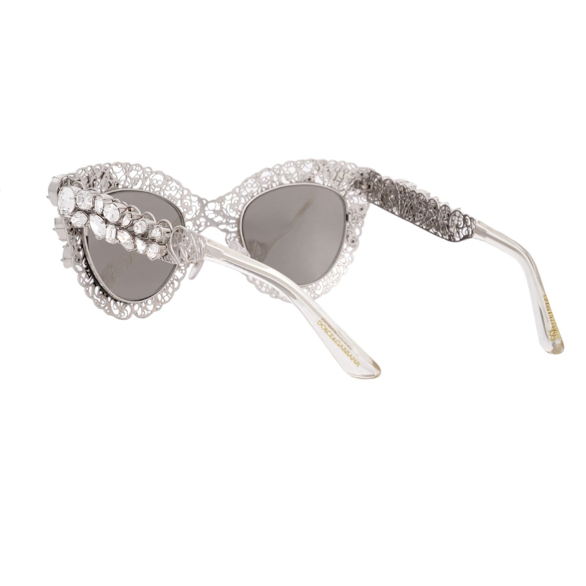 Dolce Gabbana Special Edition Filigree Metal Crystal Sunglasses DG 2134 Silver FASHION ROOMS