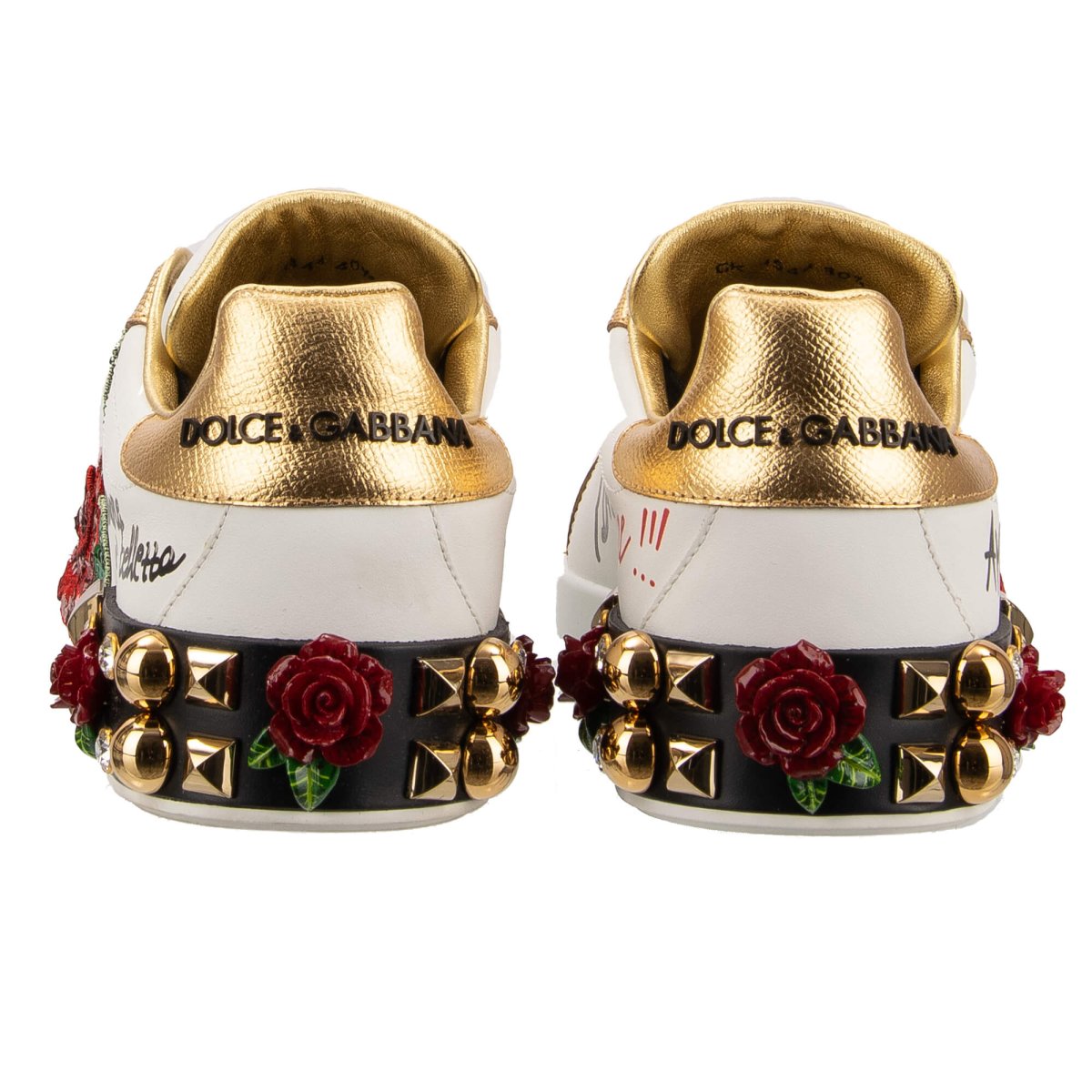 DOLCE & GABBANA Shoes Gold Leather Baroque Heels Sandals
