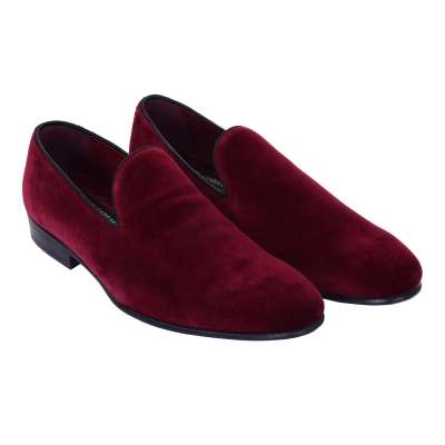 Velvet Loafer Shoes VENEZIA Red 40