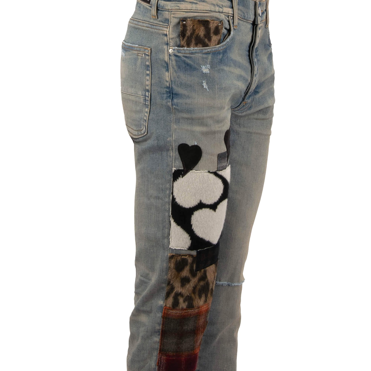 美品 Amiri Hand Painted Skinny Jeans ストレッチ AMIRI Artpatch