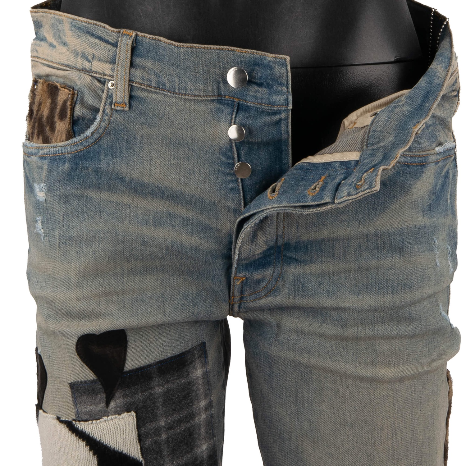 超希少 AMIRI Pajama Art Patch Skinny Jeans AMIRI Pajama Art Patch Skinny Jeans Men's