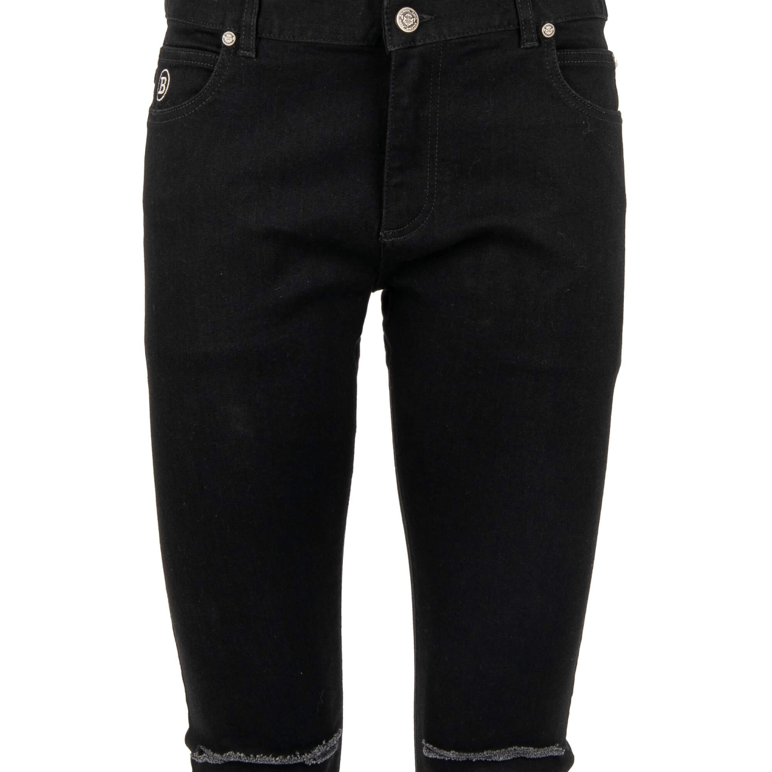 Balmain Logo Effetto Consumato 6-Pockets Jeans Pantaloni Ultra 