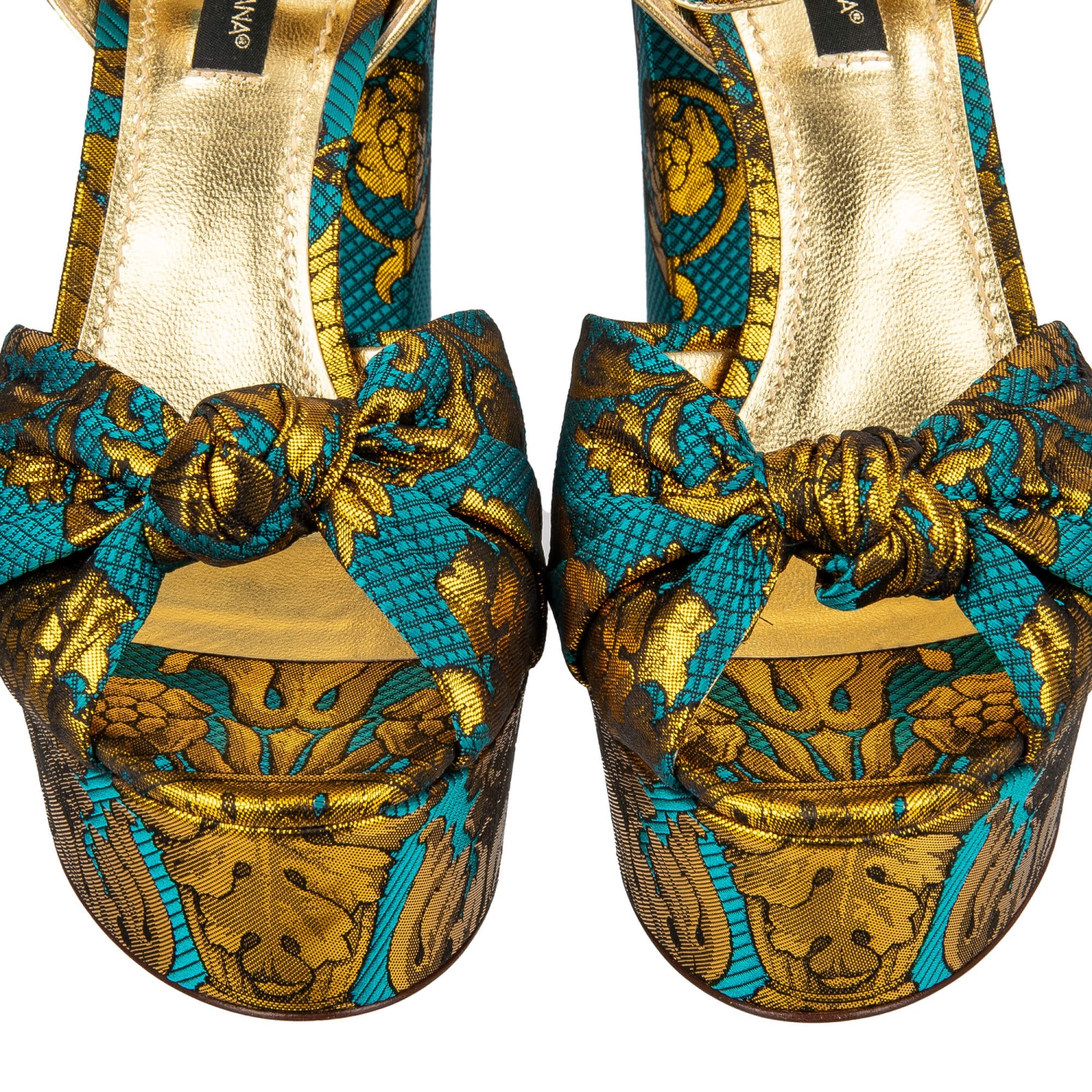 DOLCE & GABBANA Baroque Plateau Sandals Pumps Shoes KEIRA