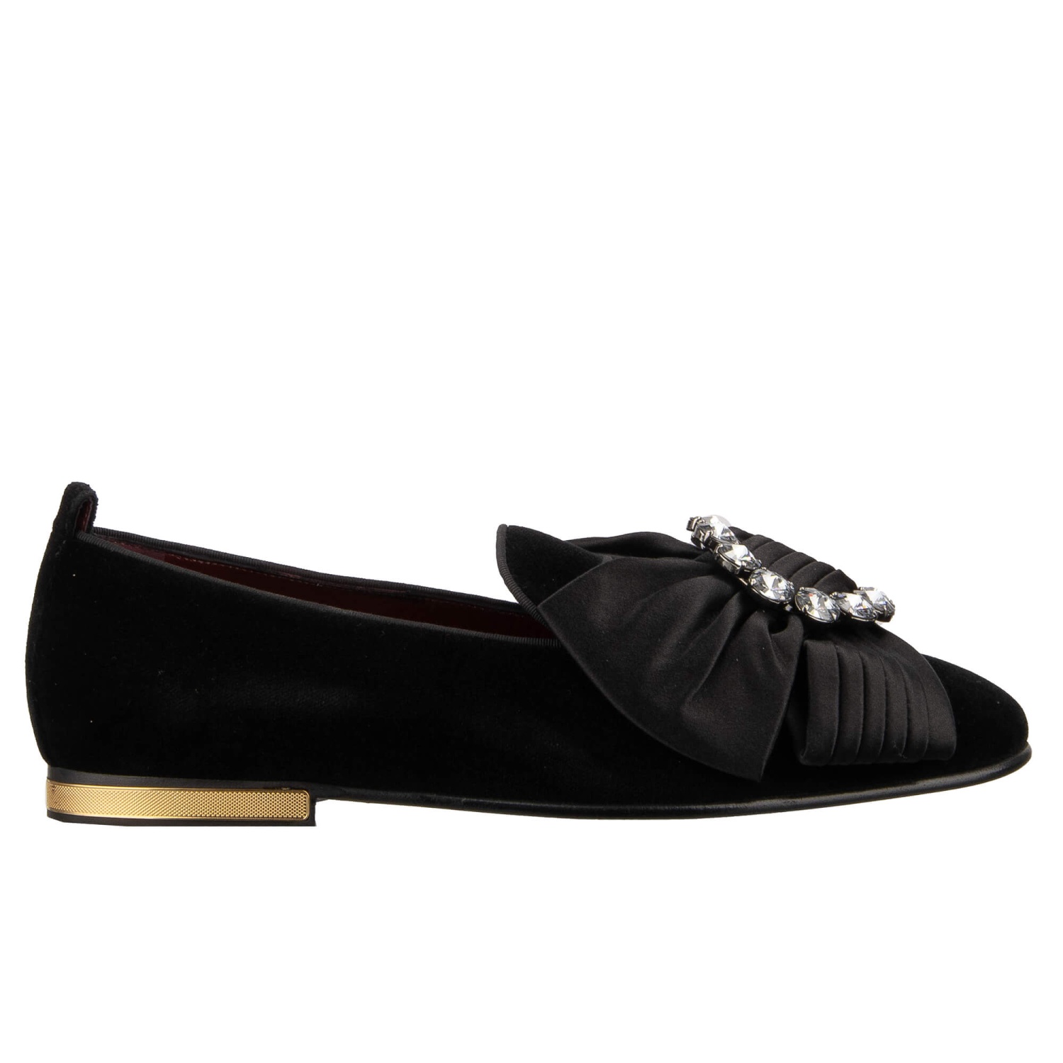 Dolce&Gabanna Baroque Crystal Ribbon Velvet Loafers Vaticano US10.5 SPB-C 352498 DOLCE & GABBANA Baroque Crystal Ribbon Velvet Loafer Shoes  main image 3