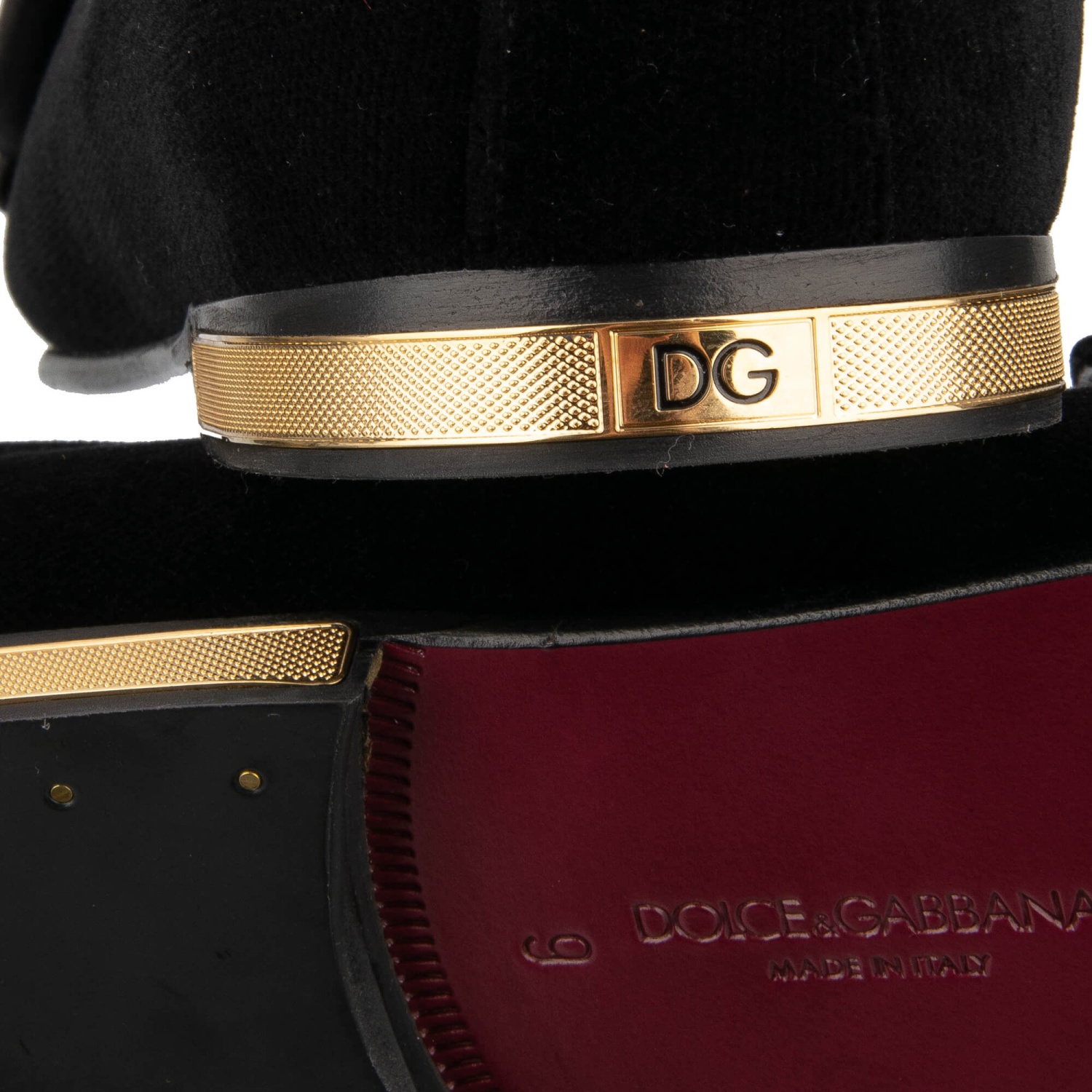 DOLCE & GABBANA Baroque Crystal Ribbon Velvet Loafer Shoes  display picture 2