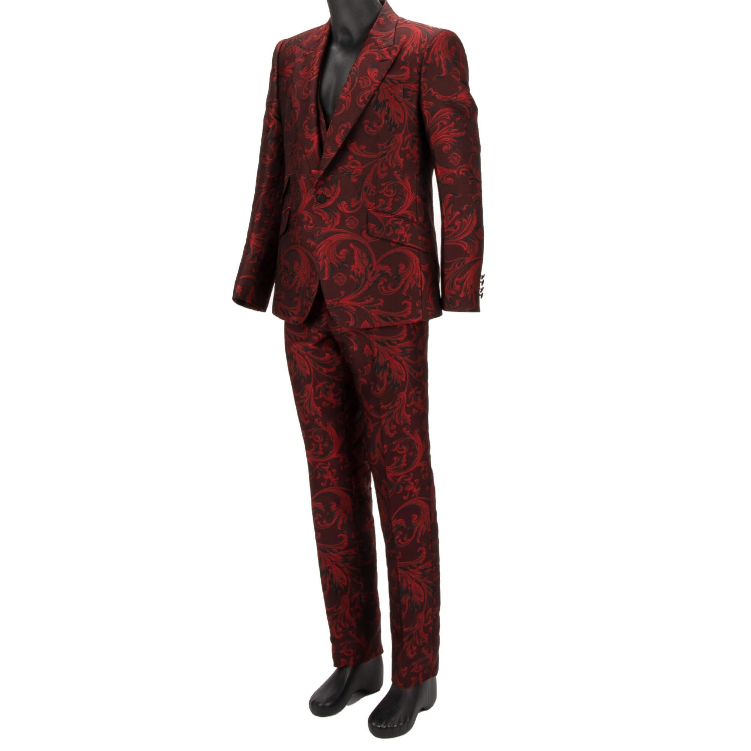 DOLCE & GABBANA Baroque Jacquard Suit Jacket Waistcoat Pants