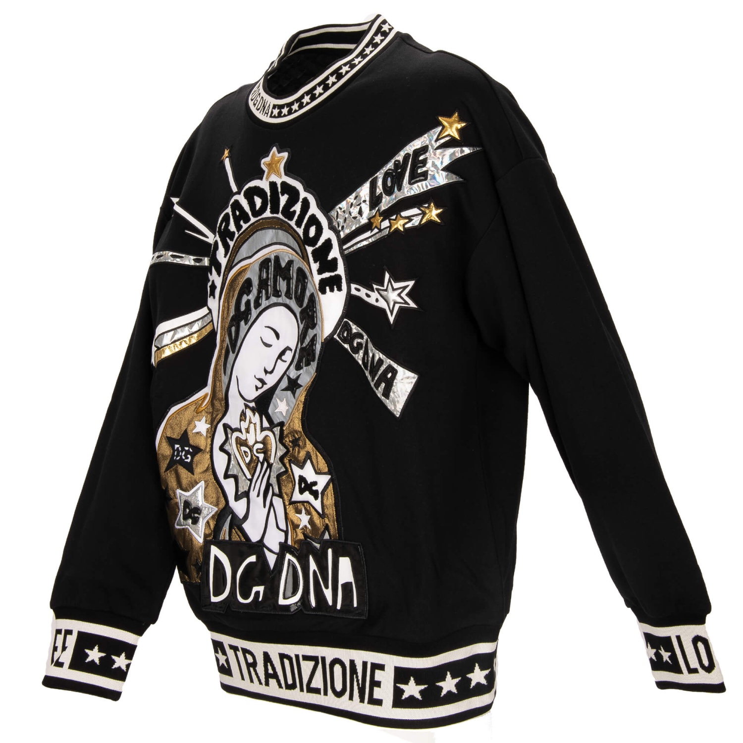 DOLCE & GABBANA Baroque Maria Amore DG DNA Sweater Sweatshirt