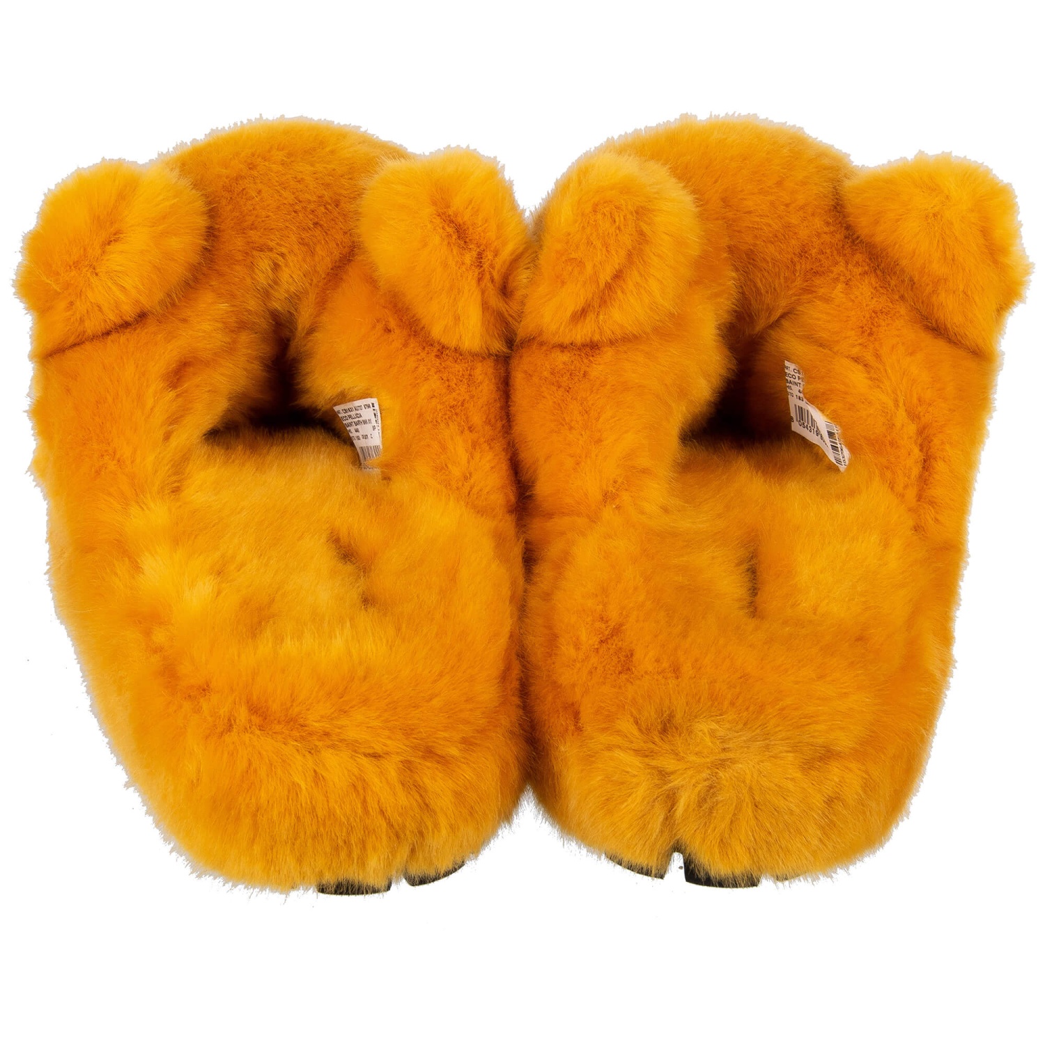 DOLCE & GABBANA Bear Fur Slipper Shoes SAINT BARTH Orange 44