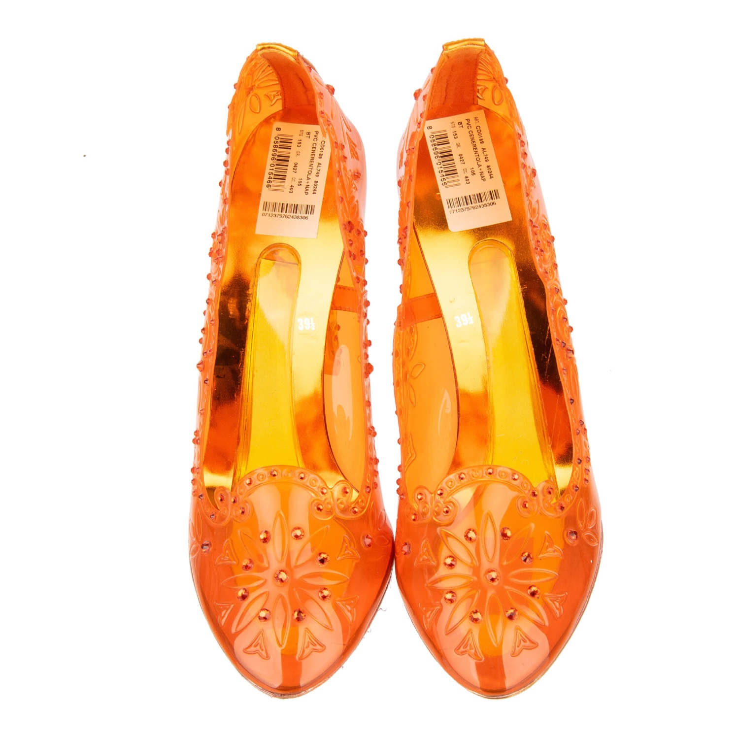 Dolce & gabbana cinderella embellished transparent pumps top