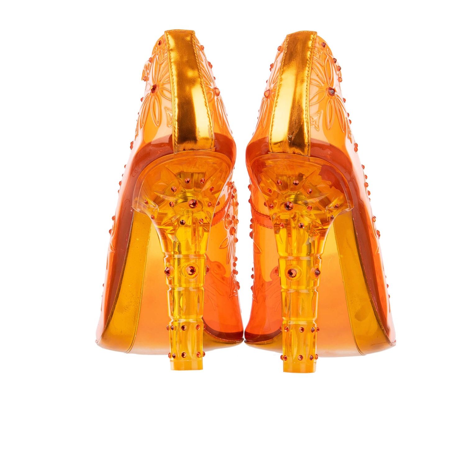 DOLCE GABBANA Cinderella PVC Crystal Pumps Heels Transparent