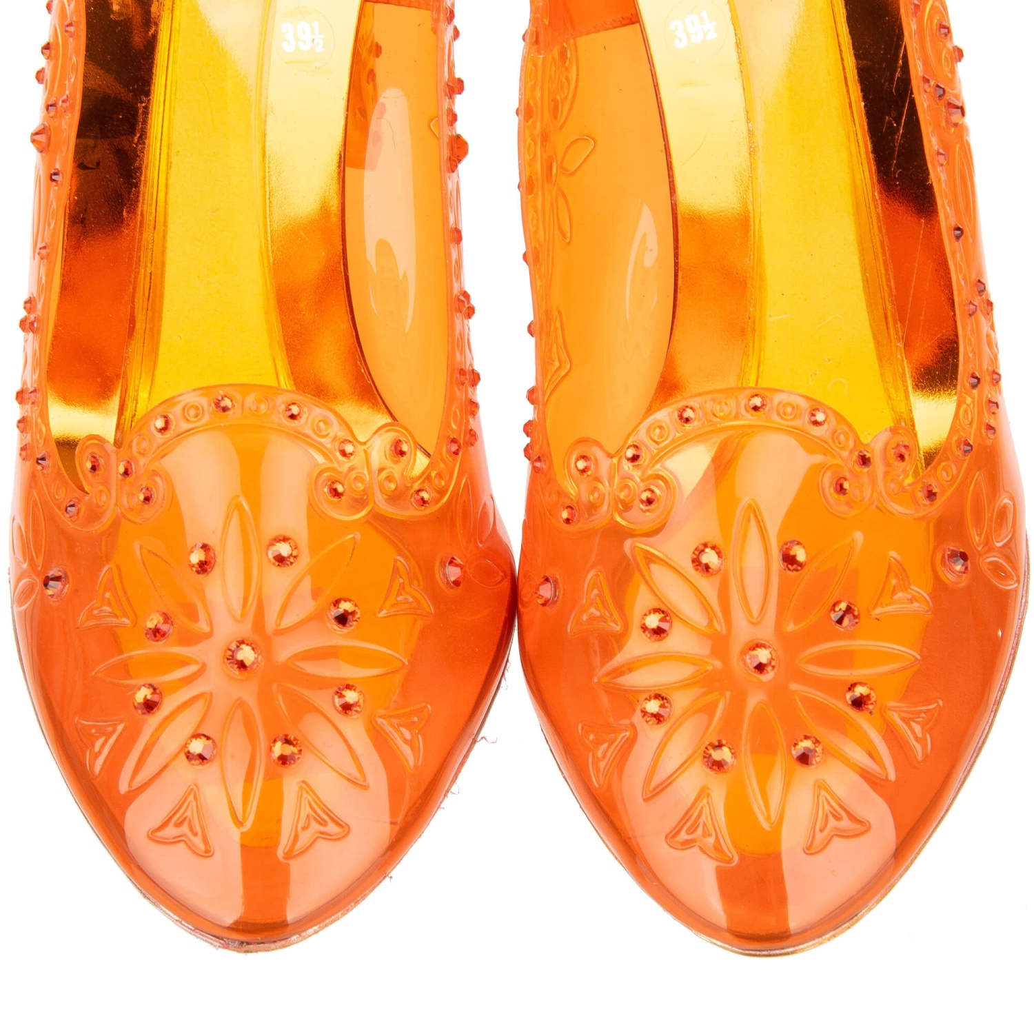 Dolce & gabbana cinderella embellished top transparent pumps