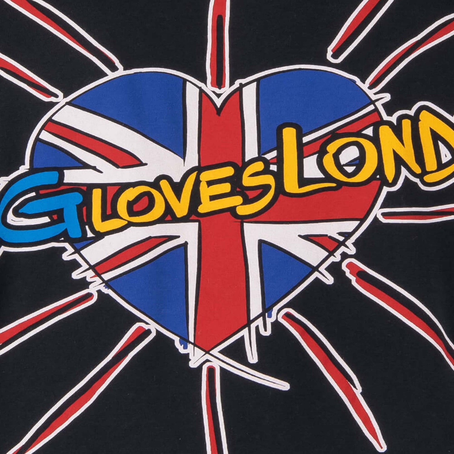 DOLCE & GABBANA Cotton T-Shirt DG Loves London Heart Black
