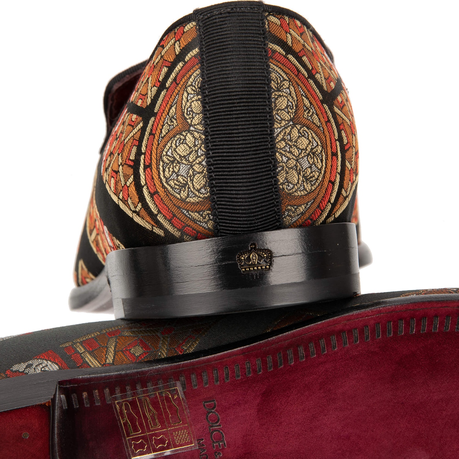 DOLCE & GABBANA Crown DG Logo Jacquard Loafer Shoes MILANO