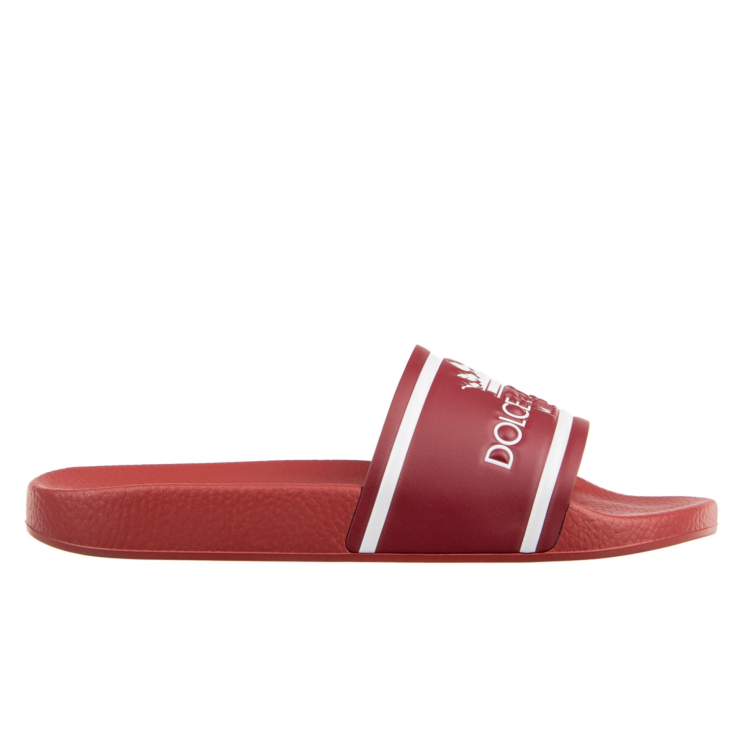 DOLCE & GABBANA オルオハ フリント サテン ショツ 【関税込】 DOLCE & GABBANA Crown Logo Sandals Shoes CIABATTA Red White