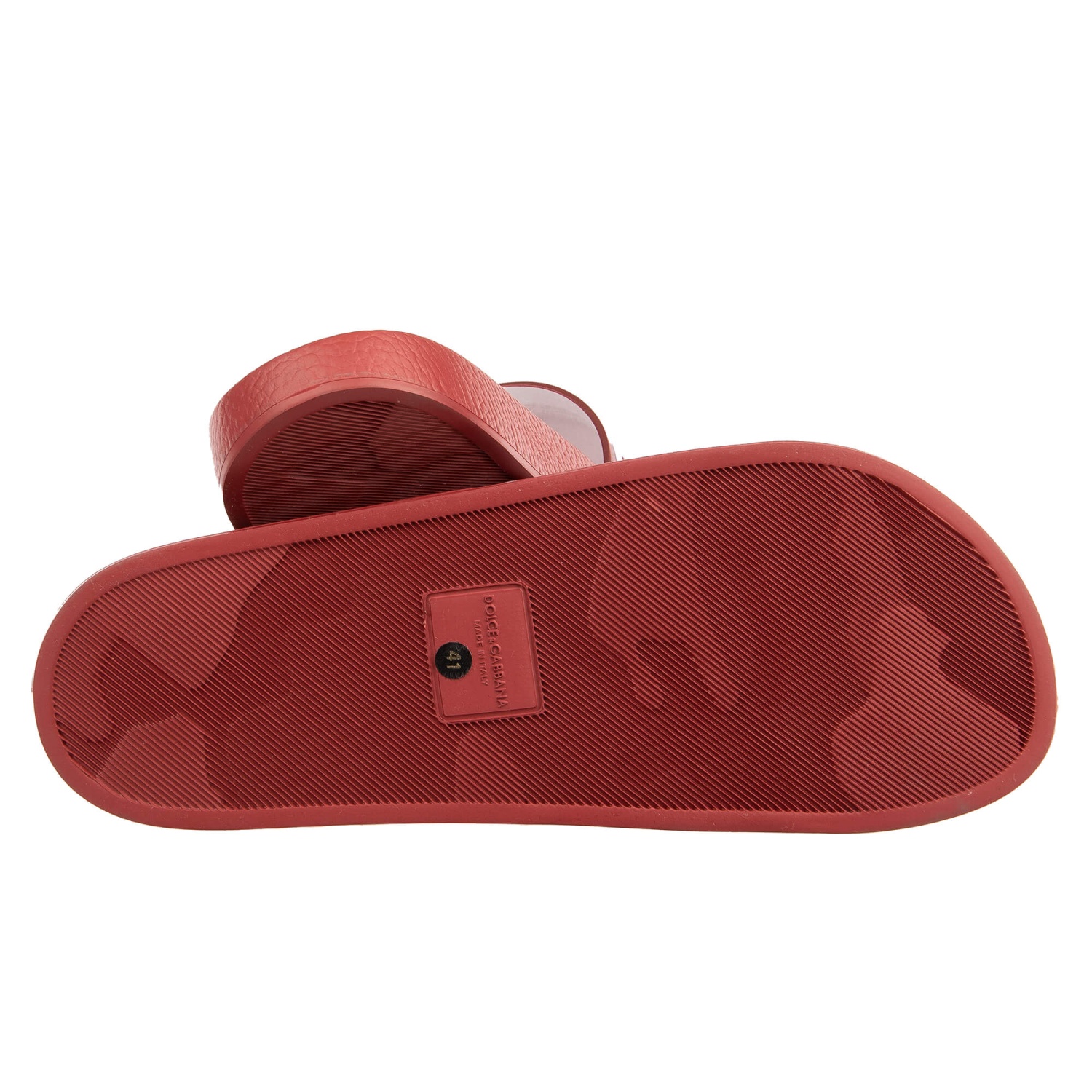 DOLCE & GABBANA Crown Logo Sandals Shoes CIABATTA Red White DOLCE & GABBANA Crown Logo Sandals Shoes CIABATTA Red White