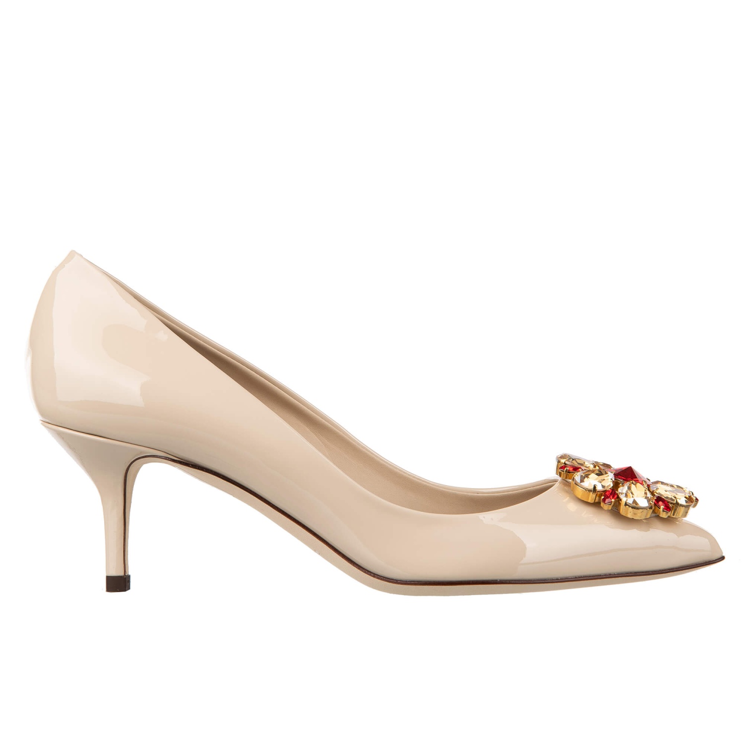 Dolce Gabbana Escarpins Chaussures Bellucci Crystal Broche Rouge