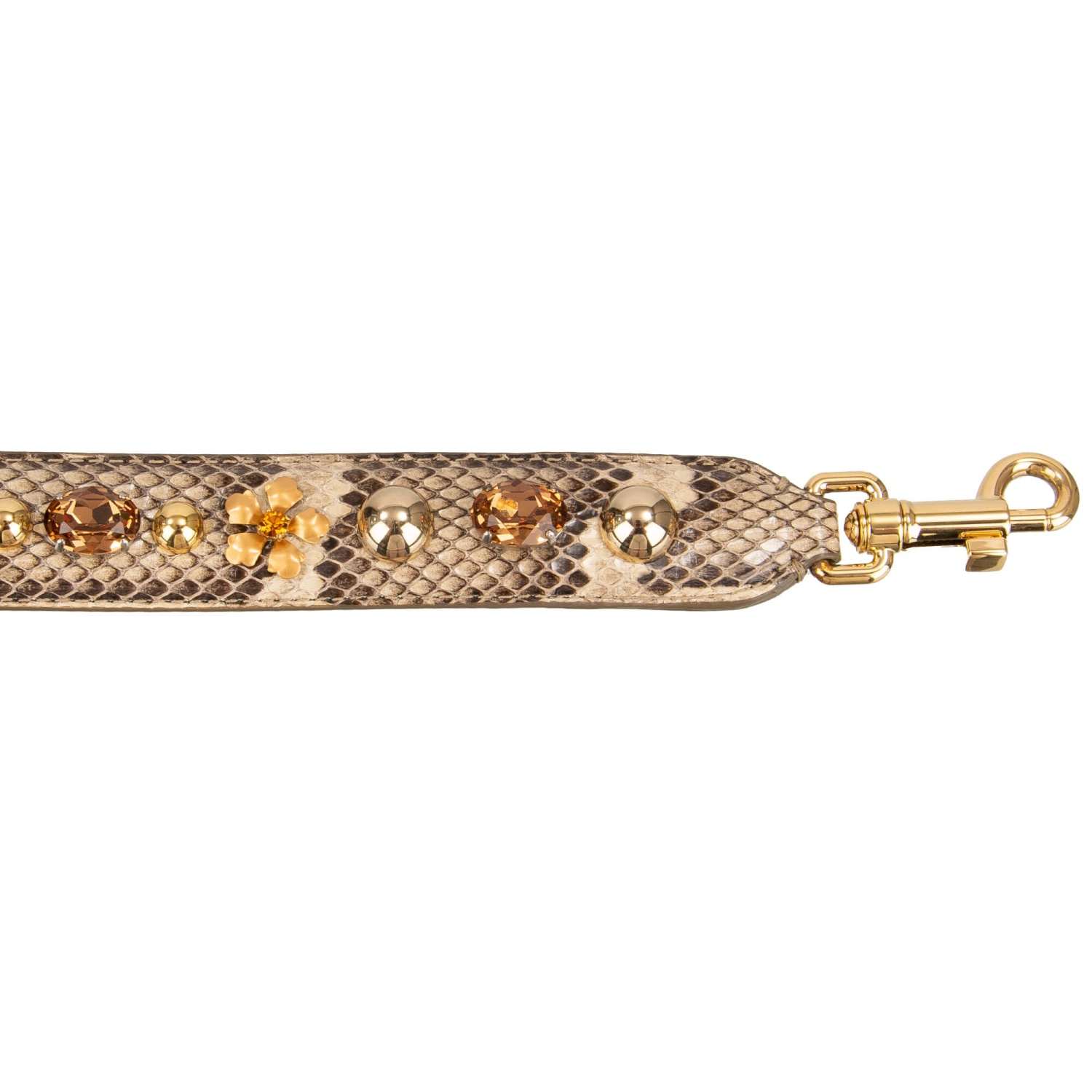 DOLCE&GABBANA レオパードDGチャームショルダーストラップ DOLCE&GABBANA レオパードDGチャームショルダーストラップ