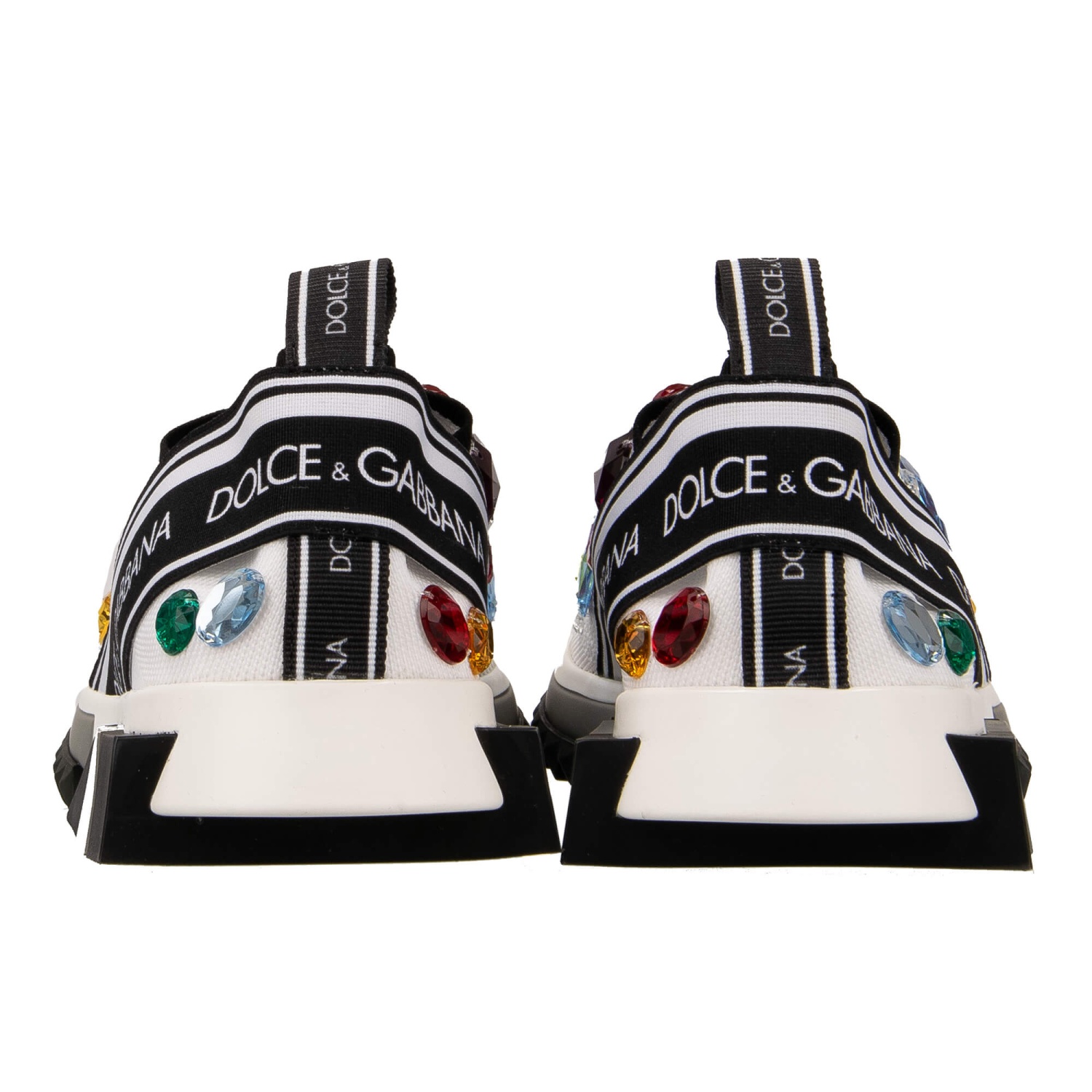 DOLCE & GABBANA Crystal Logo Slip-On Sneaker Shoes SORRENTO