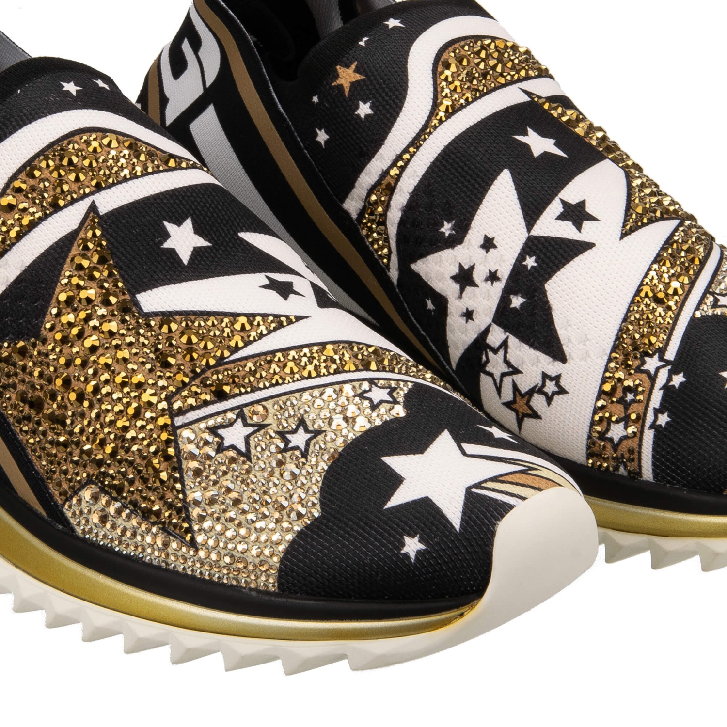 DOLCE & GABBANA Kristall Low Top Logo Stern Sneaker SORRENTO