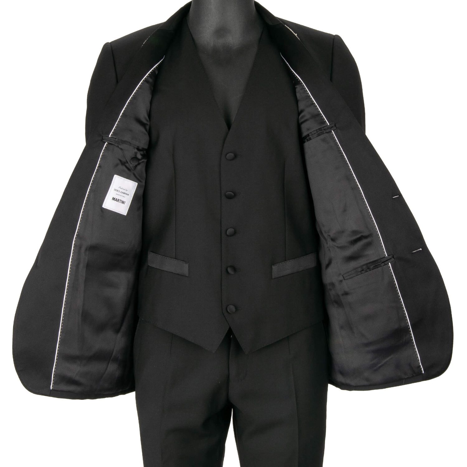 DOLCE & GABBANA Crystal Pearl 3 Piece MARTINI Suit Jacket