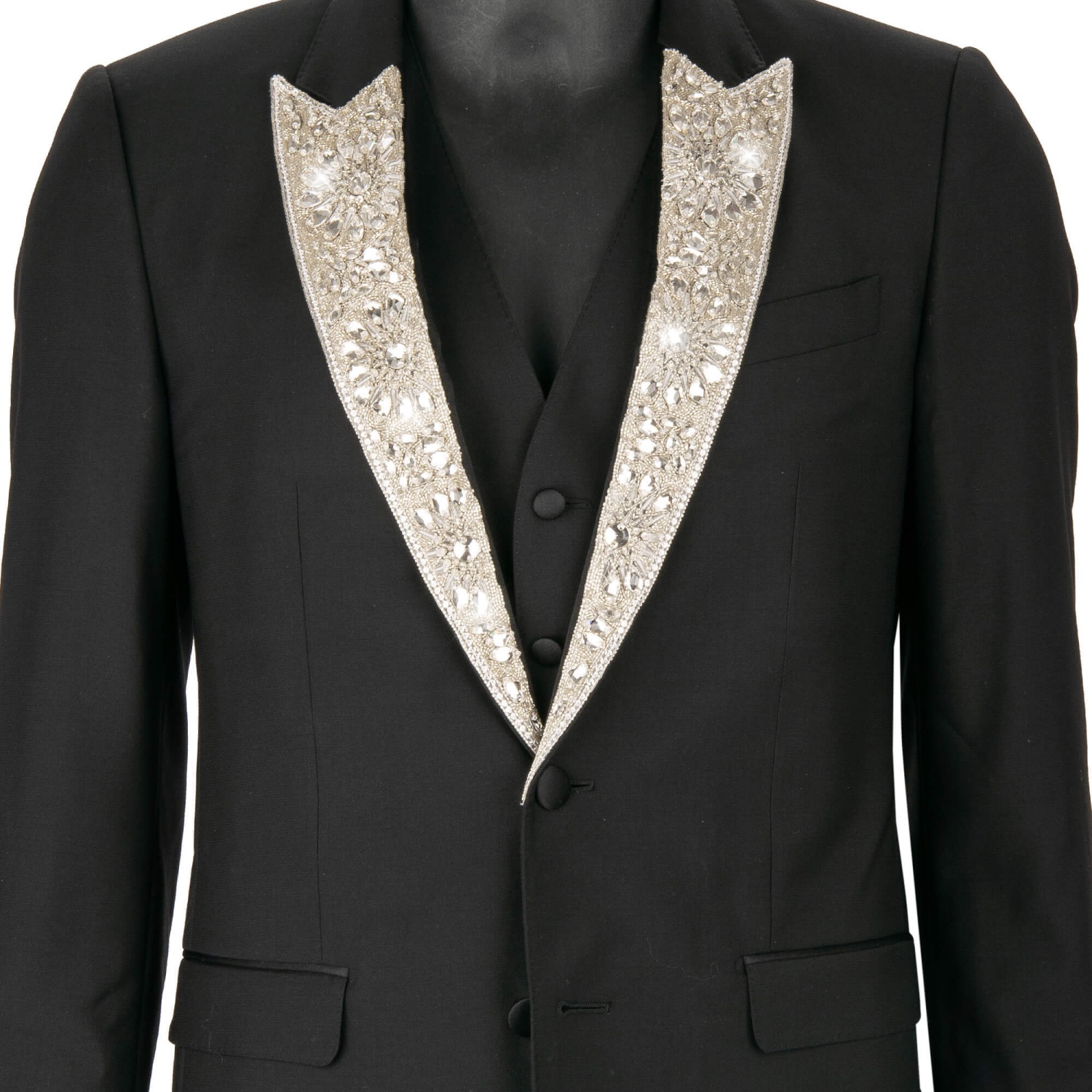Lamé silk jacquard martini-fit tuxedo suit in Multicolor for