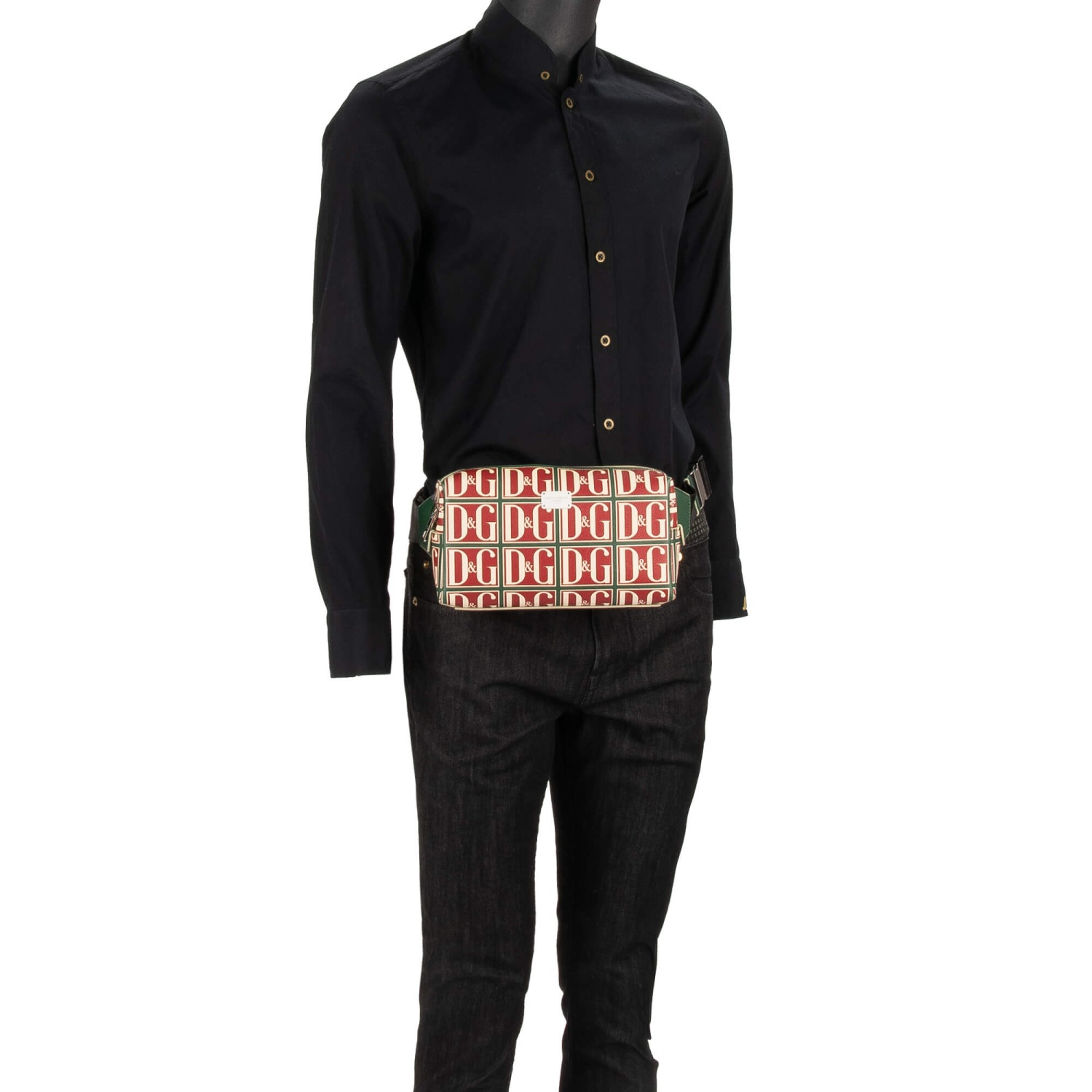 【送料&関税込】Dolce & Gabbana Dauphine-print Leather W DOLCE & GABBANA D&G Monogram Print Dauphine Leather Waist