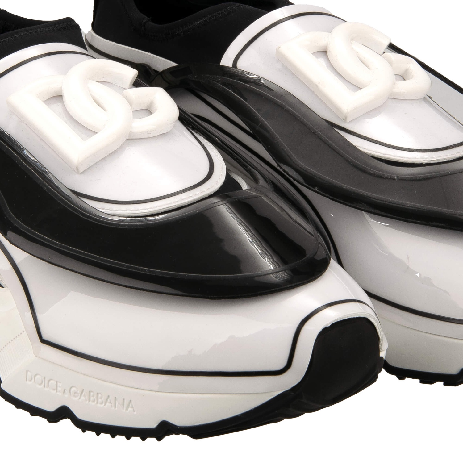 DOLCE & GABBANA DAYMASTER DG Logo Low-Top Slip On Leather Sneaker