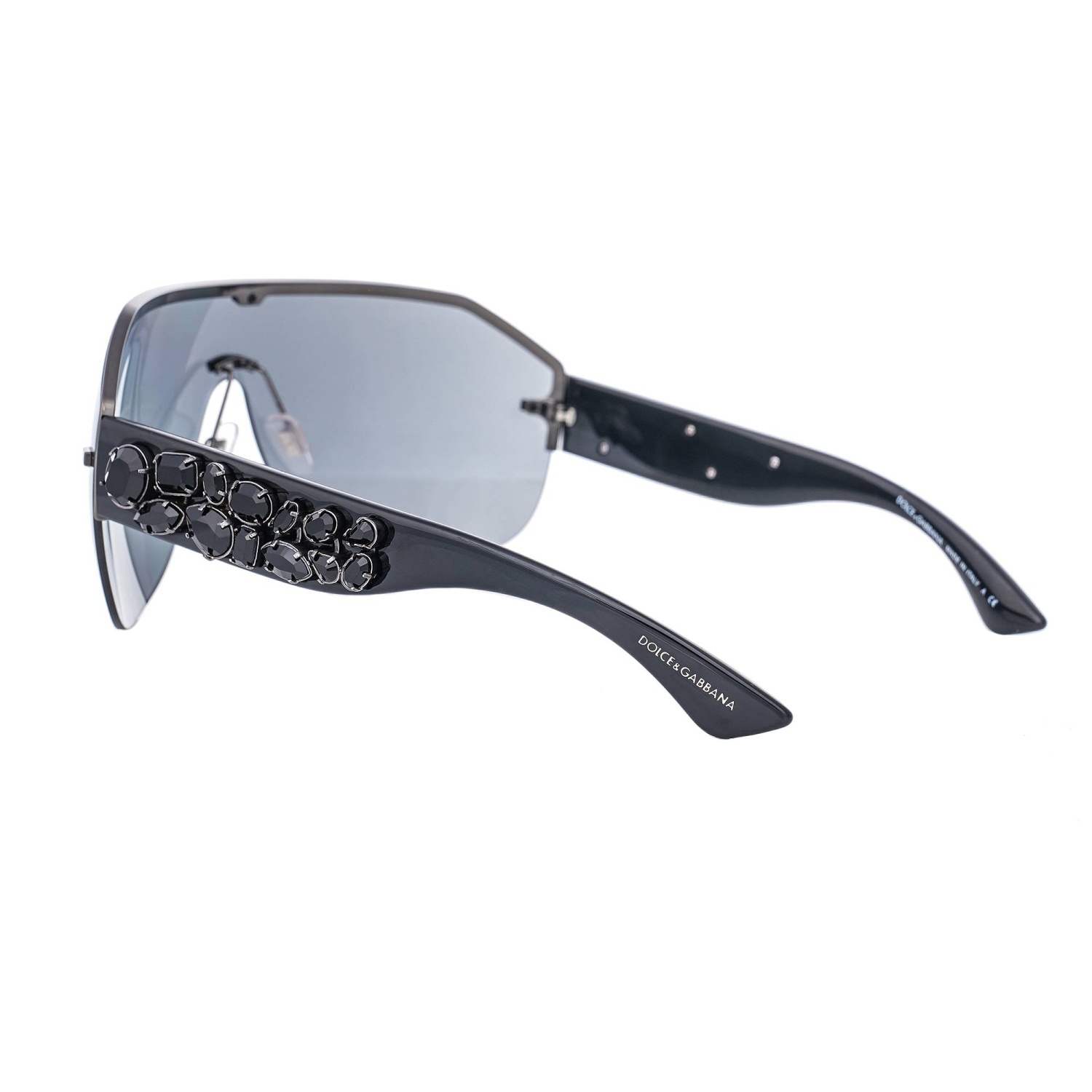 Dolce & Gabbana Black Oversized Sunglasses with Metallic Logo Oversized sunglasses Dolce & Gabbana Black in Metal - 56130712 main image 3