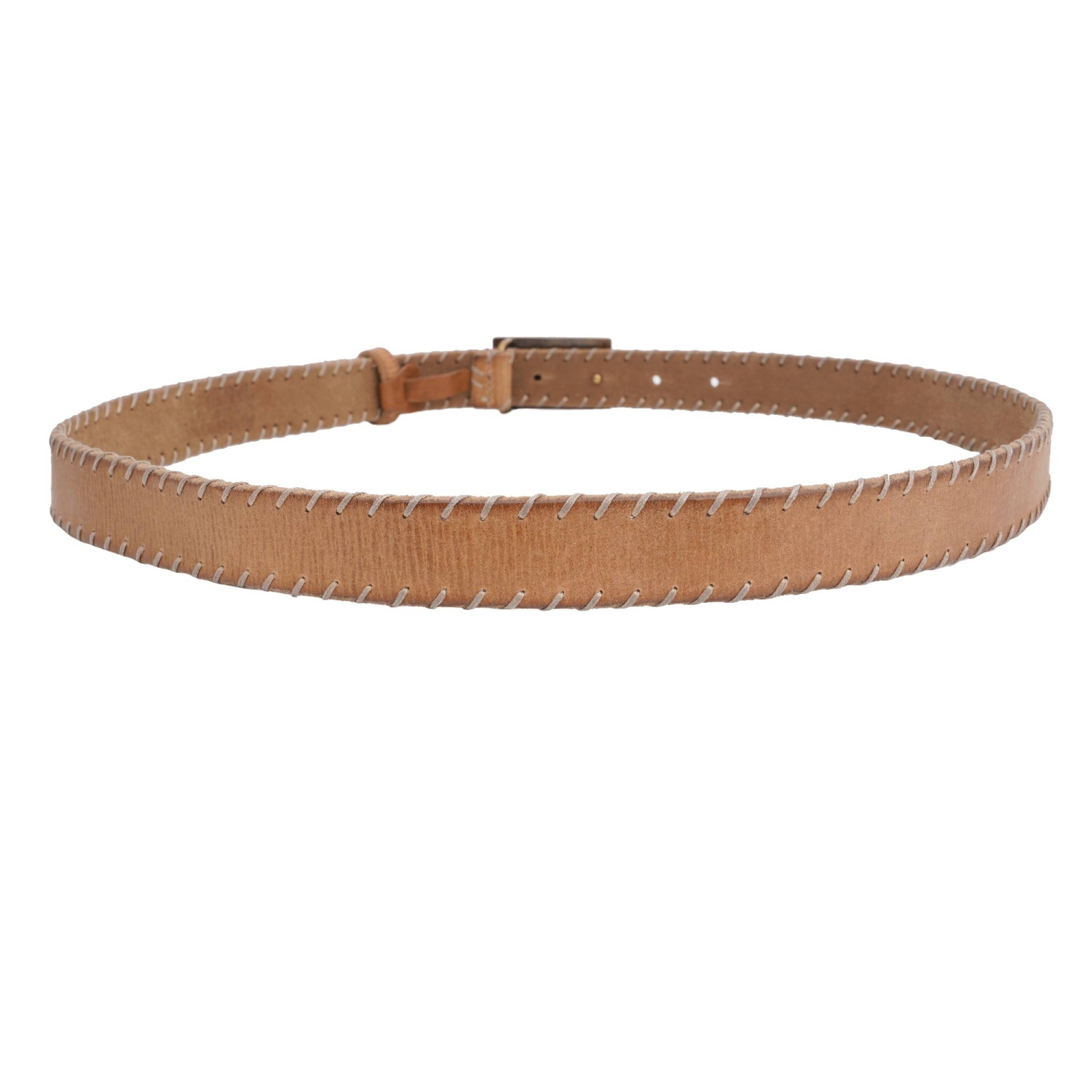 DOLCE & GABBANA DG Crown Logo Metal Buckle Leather Belt