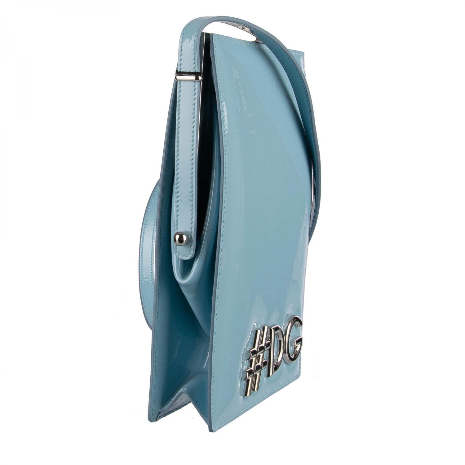 Blue Patent Leather Clutch Bag IUCN Water