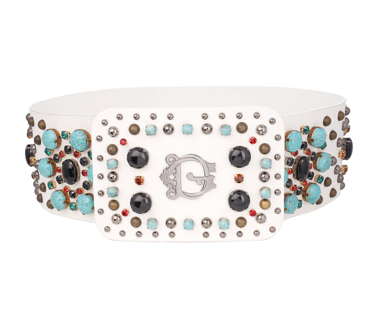 Dolce & Gabbana DGロゴ クリスタル装飾 カーフスキン ベルト DOLCE-GABBANA-DG-Logo-Crystal-