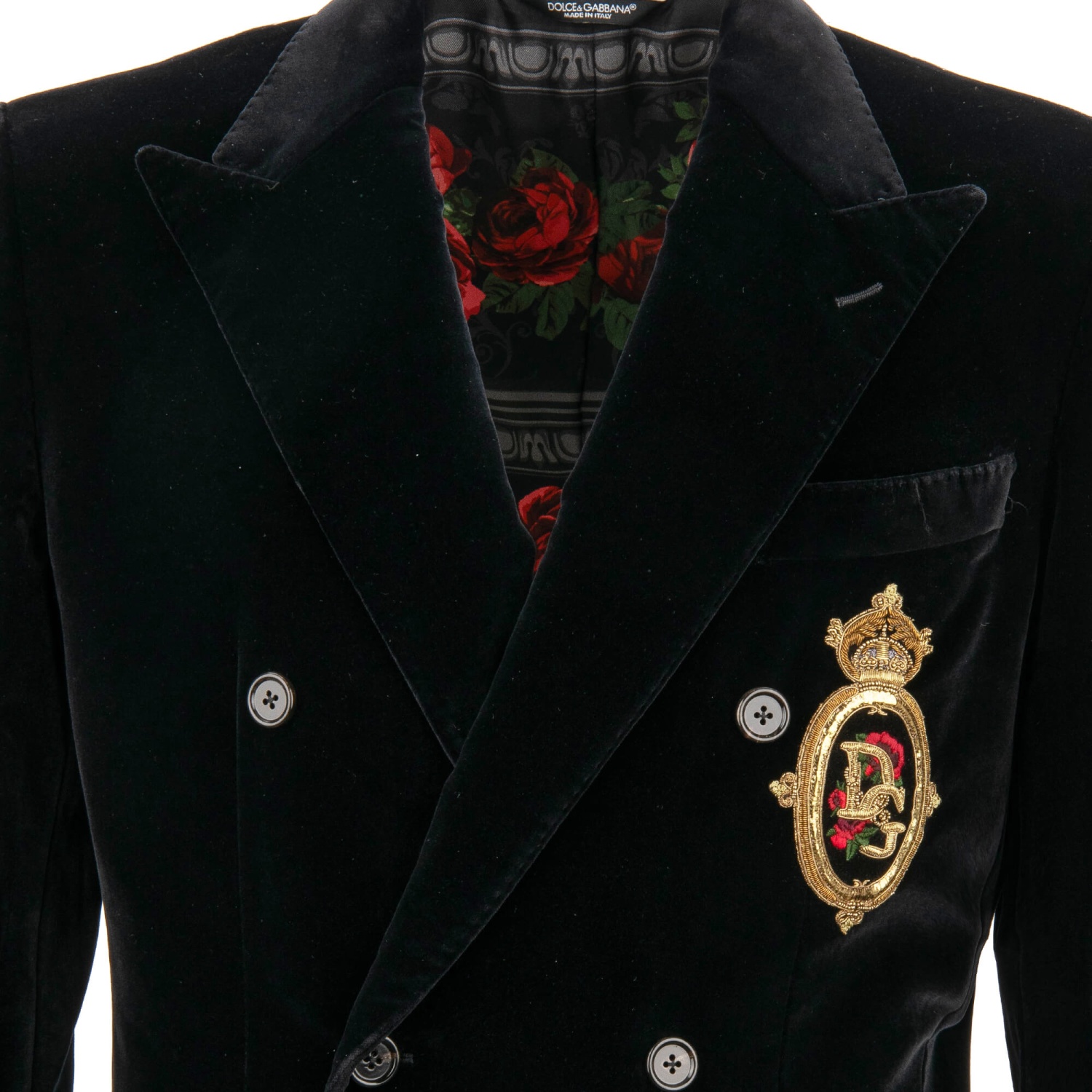 【送料&関税込】Dolce & Gabbana Velvet Blazer Velvet single-breasted jacket in Blue for Men