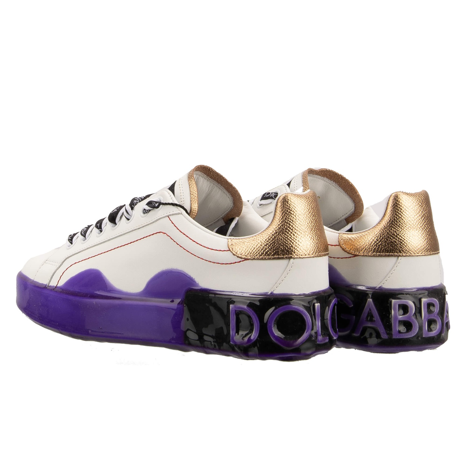 スニーカー Dolce&Gabbana White Gold Portofino Sneakers Dolce & Gabbana White Gold Portofino Low Top Leather
