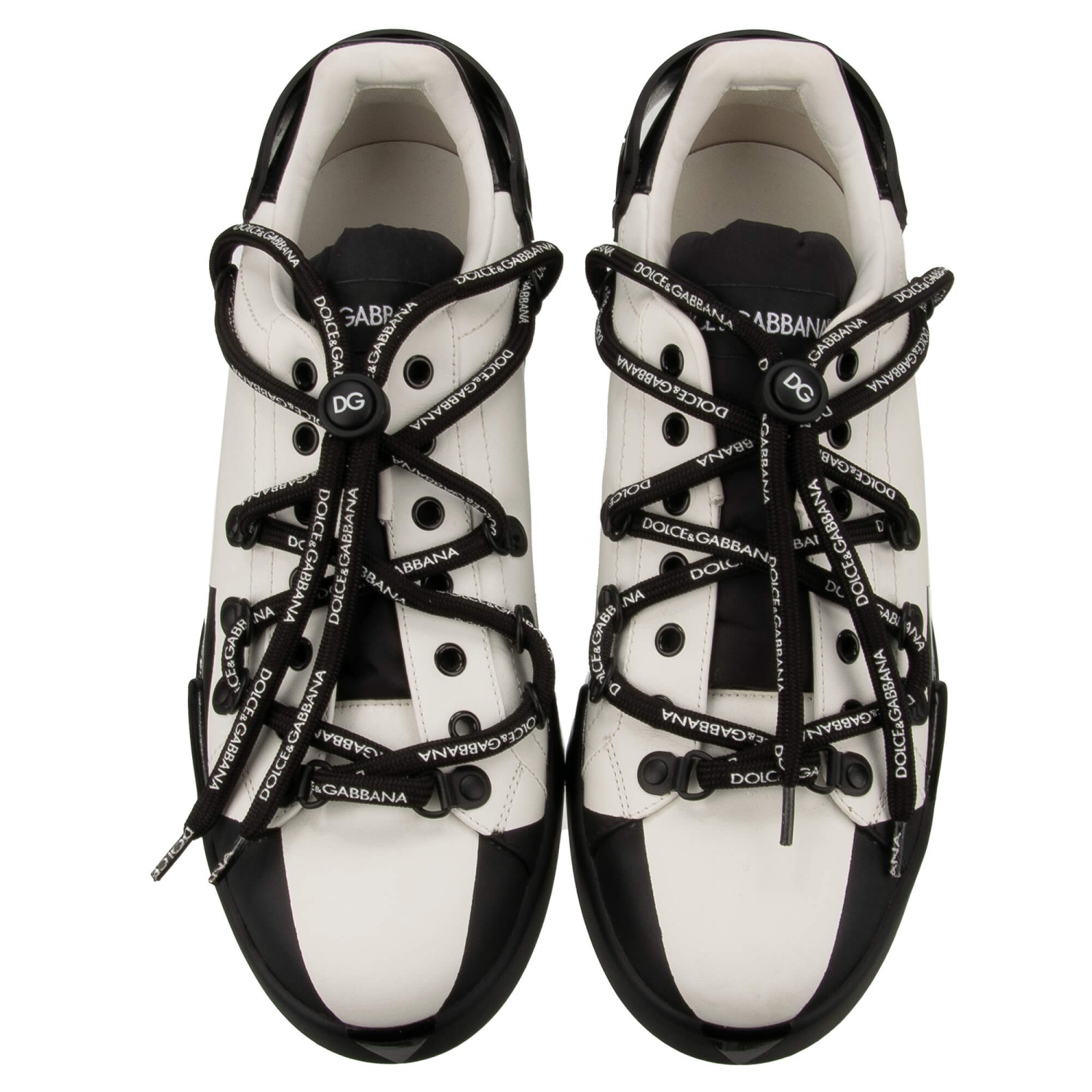 【VIP SALE】DOLCE&GABBANA DGロゴ Portofino レザー スニーカー DOLCE & GABBANA DG Logo Man Sneaker Shoes PORTOFINO White
