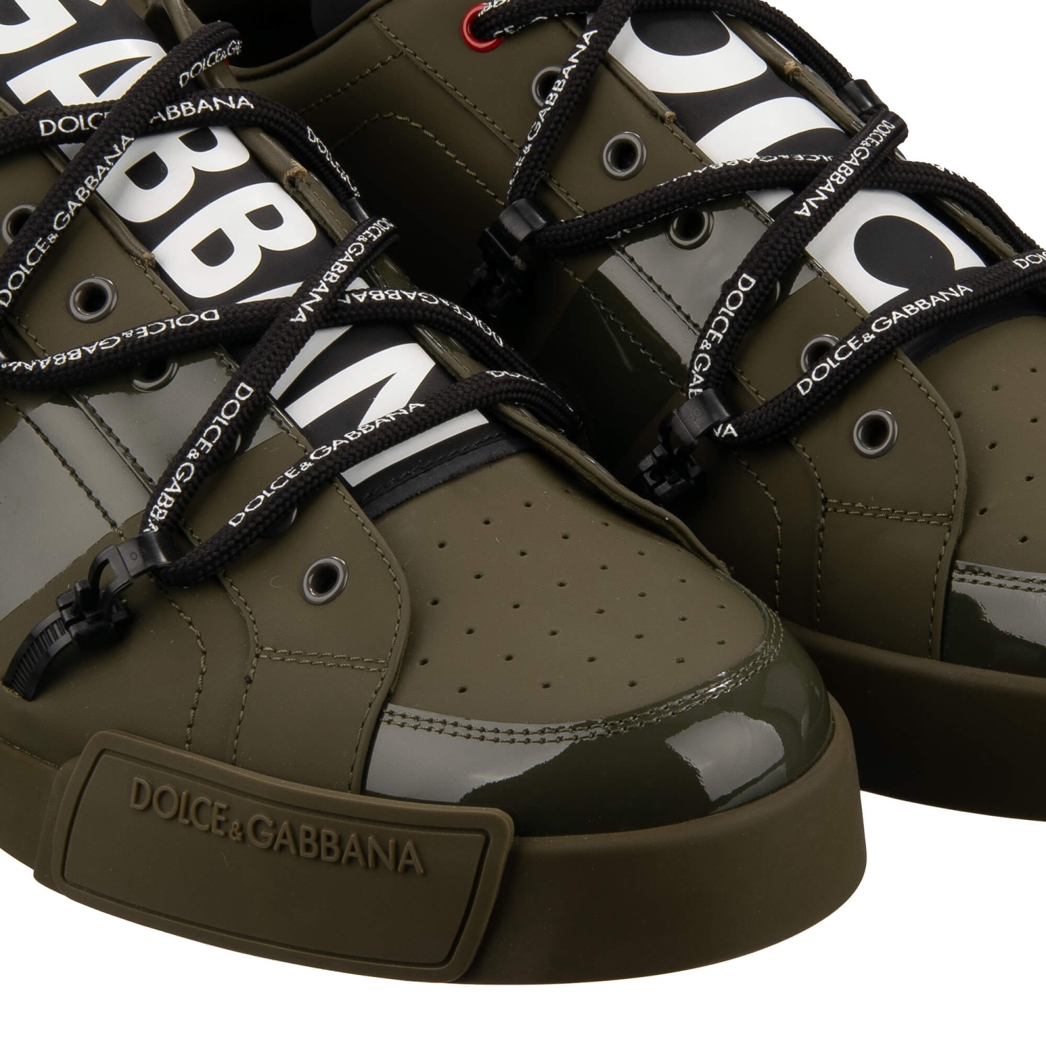 DOLCE & GABBANA DG Logo Low-Top Leather Sneaker Shoes