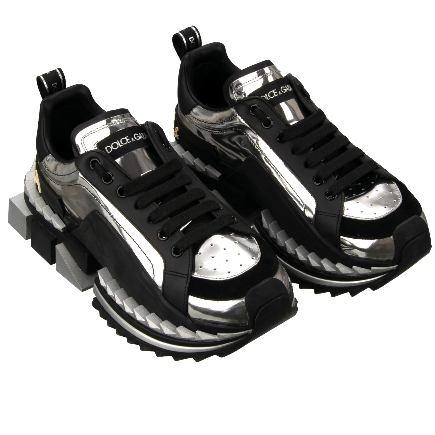 DOLCE & GABBANA DG Logo Low-Top Leather Sneaker Shoes SUPER