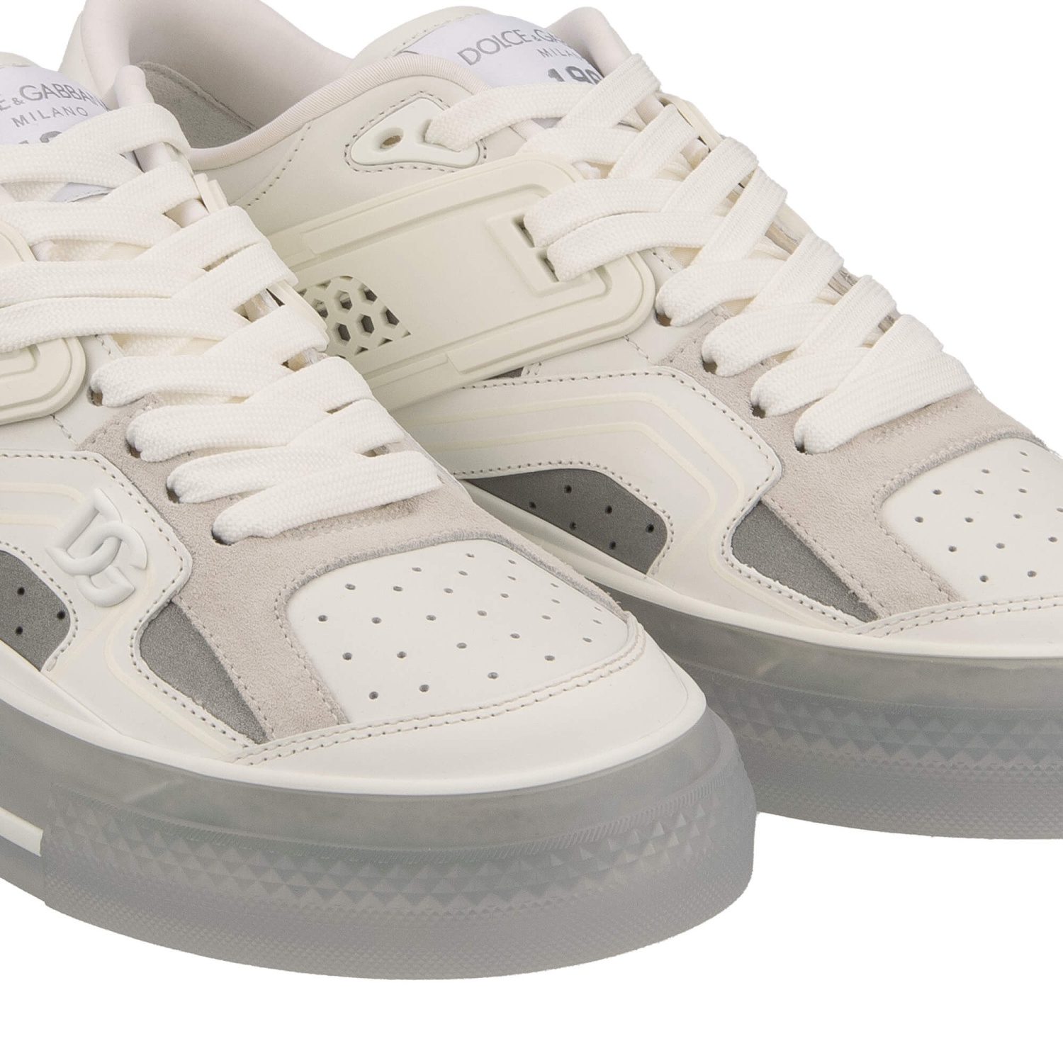 スニーカー DOLCE & GABBANA Men Sneakers White CS2256AR837 89642 DOLCE & GABBANA DG Logo Men Leather Sneaker Sneakers CUSTOM