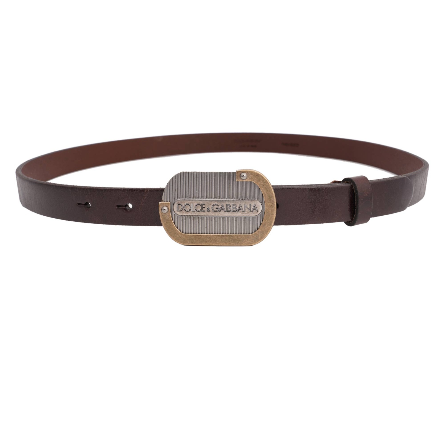 DOLCE&GABBANA ベルト/95 Dolce & Gabbana Dg Logo Metal Buckle Leather Belt Braun 95 38 | eBay